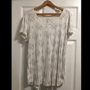 White And Blue Tee
